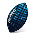 Blue Disco Lights Pattern Print Rugby Ball