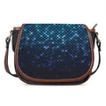 Blue Disco Lights Pattern Print Saddle Bag