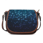 Blue Disco Lights Pattern Print Saddle Bag