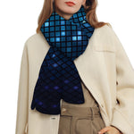 Blue Disco Lights Pattern Print Scarf