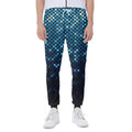 Blue Disco Lights Pattern Print Joggers