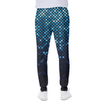 Blue Disco Lights Pattern Print Scuba Joggers