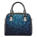 Blue Disco Lights Pattern Print Shoulder Handbag