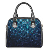 Blue Disco Lights Pattern Print Shoulder Handbag