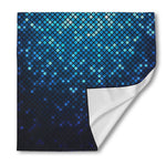 Blue Disco Lights Pattern Print Silk Bandana