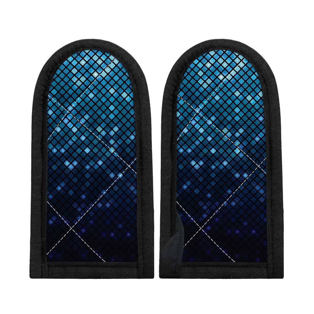 Blue Disco Lights Pattern Print Skillet Handle Cover