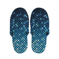 Blue Disco Lights Pattern Print Slippers
