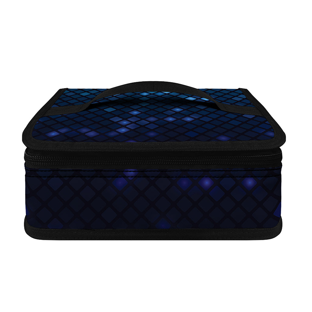 Blue Disco Lights Pattern Print Small Lunch Bag