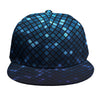 Blue Disco Lights Pattern Print Snapback Cap