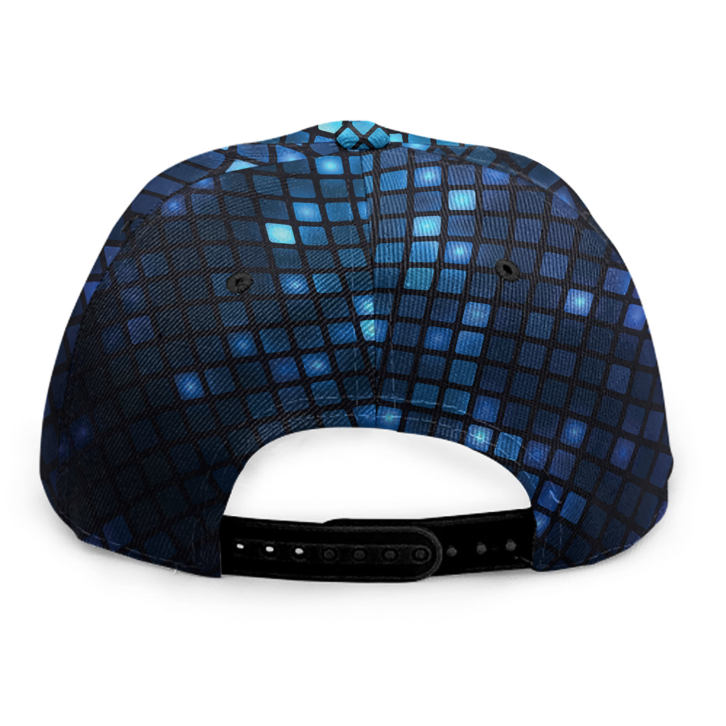 Blue Disco Lights Pattern Print Snapback Cap