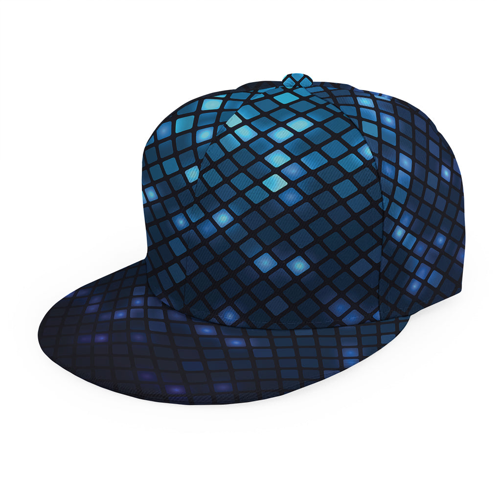 Blue Disco Lights Pattern Print Snapback Cap