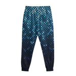 Blue Disco Lights Pattern Print Sweatpants