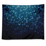 Blue Disco Lights Pattern Print Tapestry