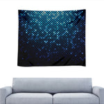 Blue Disco Lights Pattern Print Tapestry