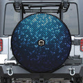 Blue Disco Lights Pattern Print Tire Cover With Camera Hole
