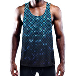 Blue Disco Lights Pattern Print Training Tank Top