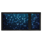 Blue Disco Lights Pattern Print Trifold Wallet