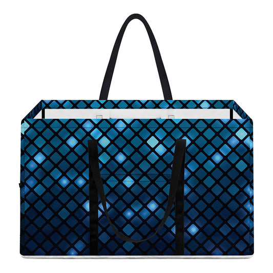 Blue Disco Lights Pattern Print Utility Tote Bag