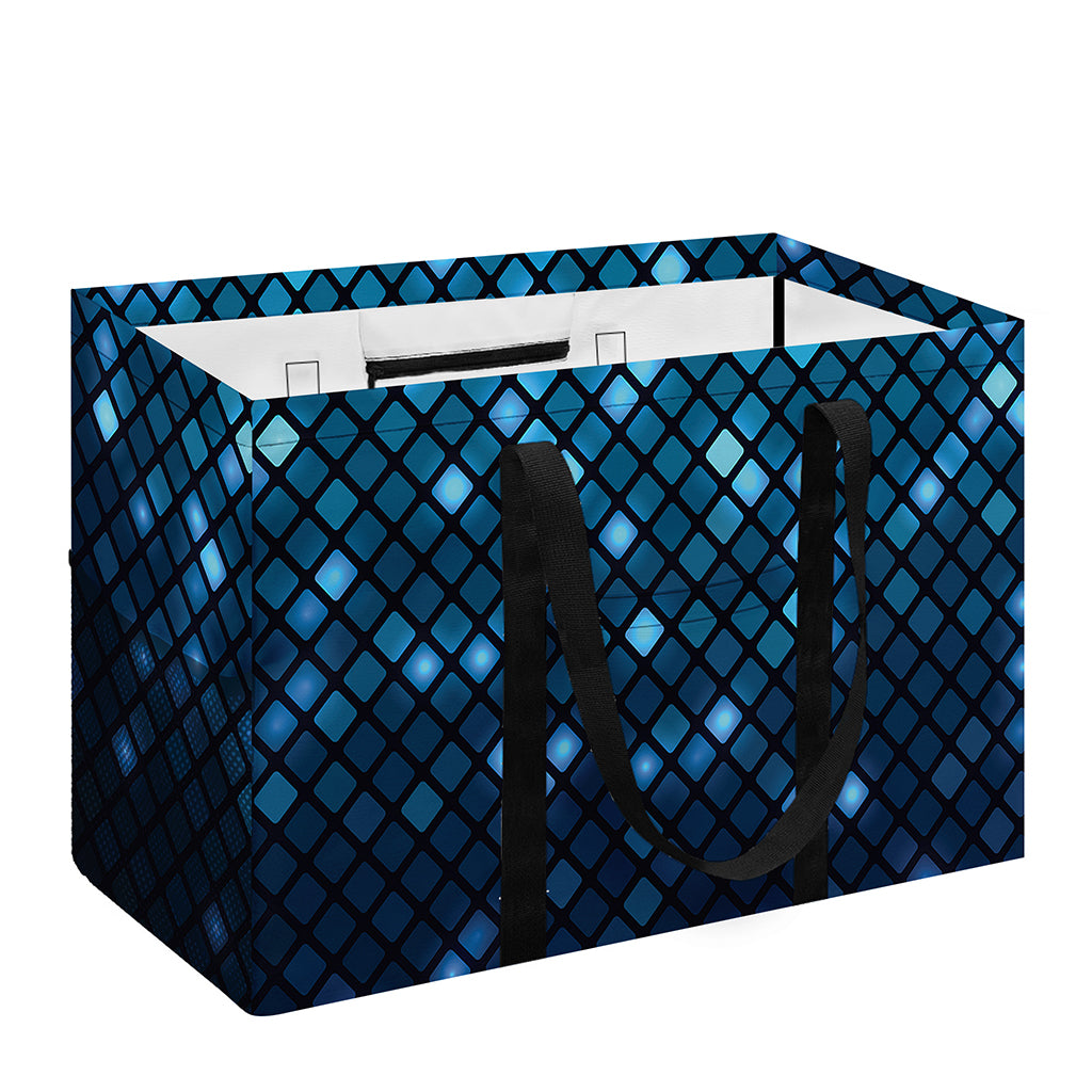 Blue Disco Lights Pattern Print Utility Tote Bag