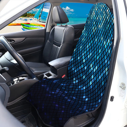 Blue Disco Lights Pattern Print Waterproof Car Seat Cover