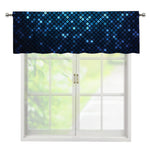 Blue Disco Lights Pattern Print Window Valance