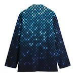 Blue Disco Lights Pattern Print Women's Blazer