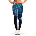 Blue Disco Lights Pattern Print Women's Leggings