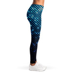 Blue Disco Lights Pattern Print Women's Leggings