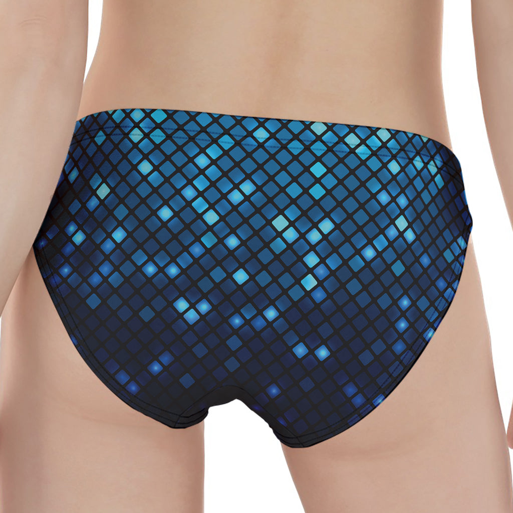 Blue Disco Lights Pattern Print Women's Panties