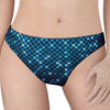 Blue Disco Lights Pattern Print Women's Thong