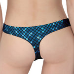 Blue Disco Lights Pattern Print Women's Thong