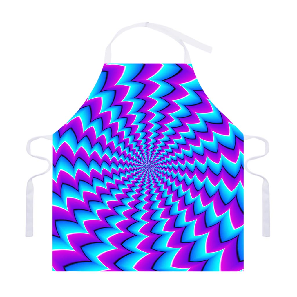 Blue Dizzy Moving Optical Illusion Adjustable Apron