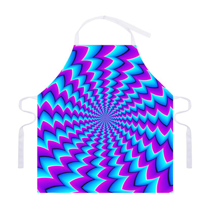 Blue Dizzy Moving Optical Illusion Adjustable Apron