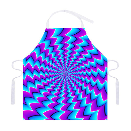 Blue Dizzy Moving Optical Illusion Adjustable Apron