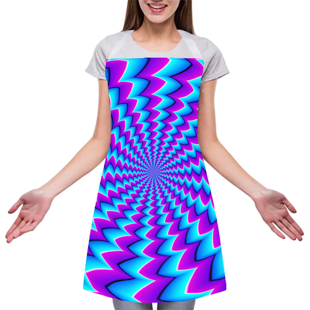 Blue Dizzy Moving Optical Illusion Adjustable Apron