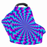 Blue Dizzy Moving Optical Illusion Baby Seat Cover