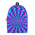 Blue Dizzy Moving Optical Illusion School Backpack