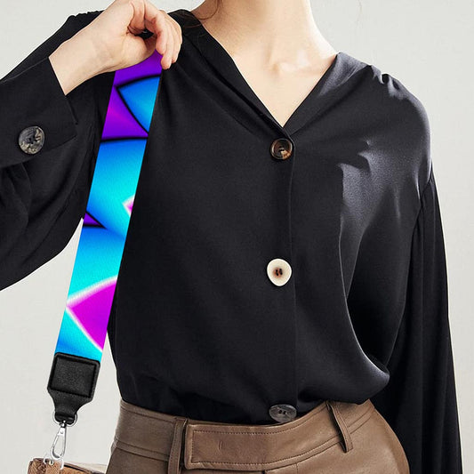 Blue Dizzy Moving Optical Illusion Bag Strap