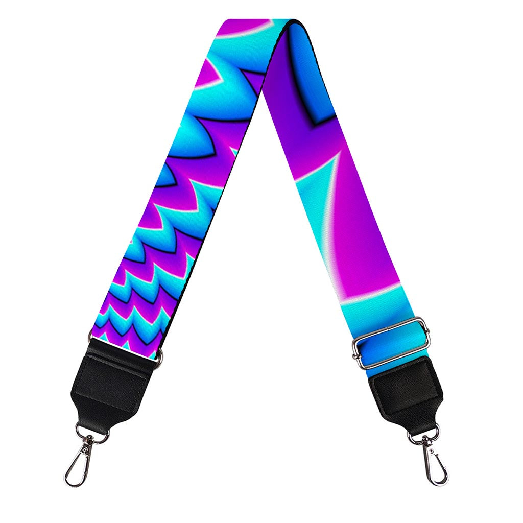 Blue Dizzy Moving Optical Illusion Bag Strap