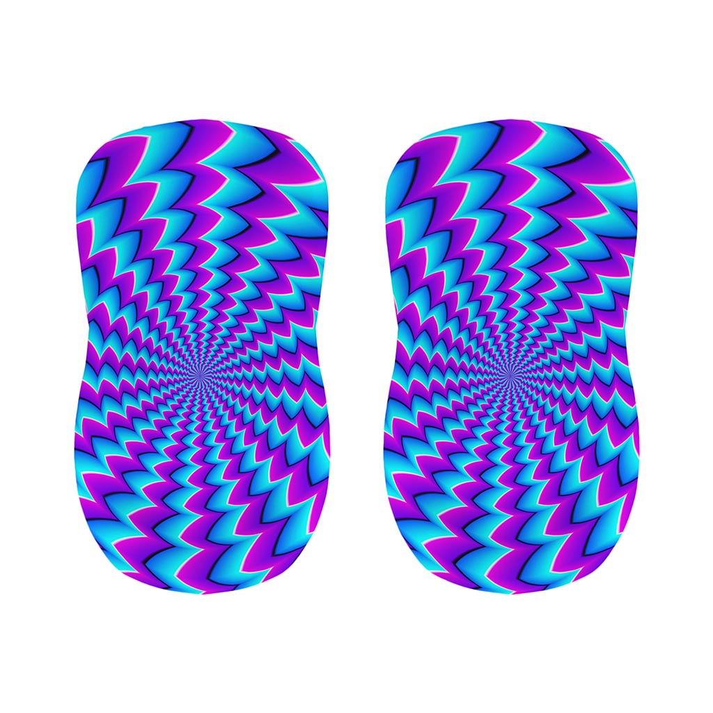 Blue Dizzy Moving Optical Illusion Bar Stool Covers