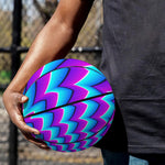 Blue Dizzy Moving Optical Illusion Basketball