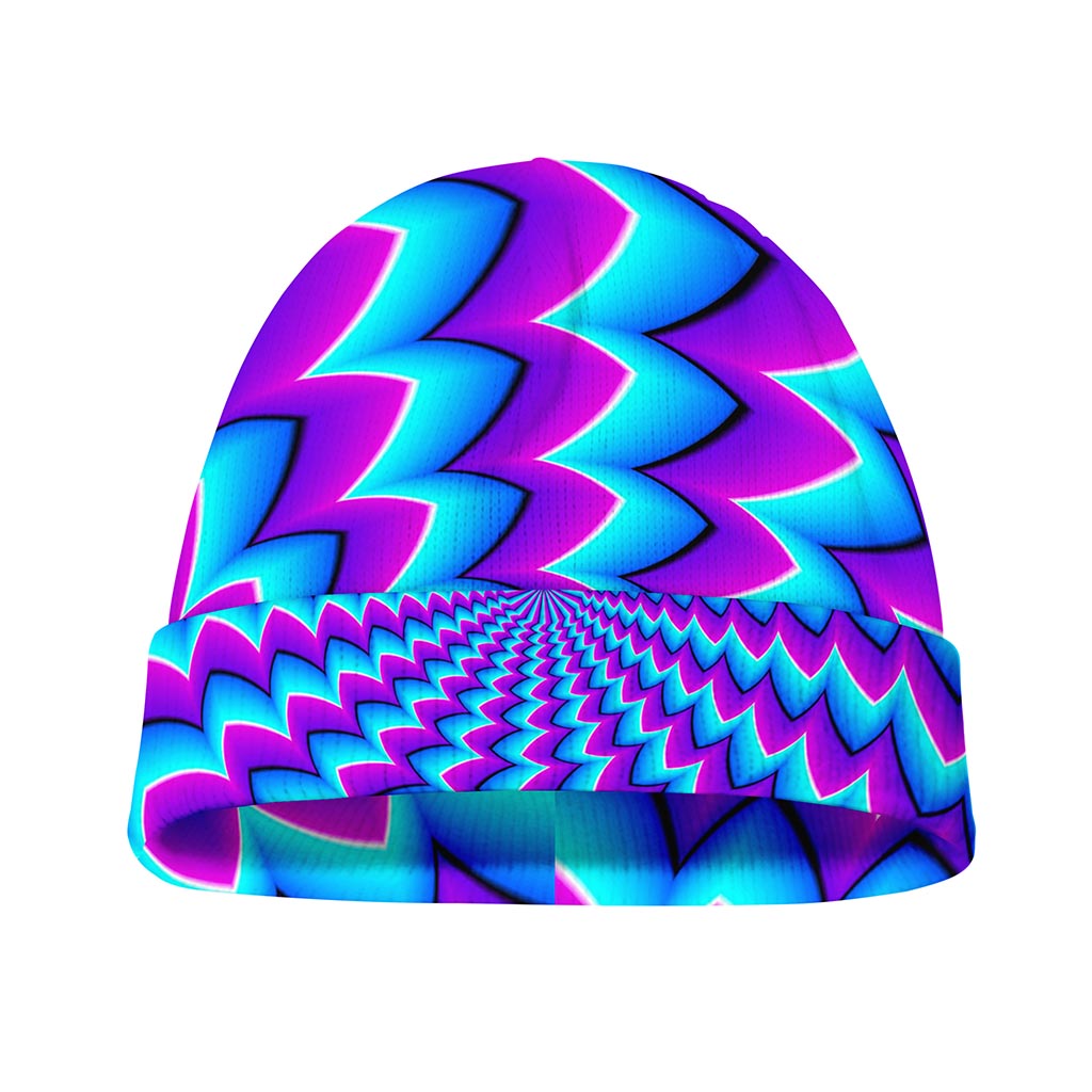 Blue Dizzy Moving Optical Illusion Beanie