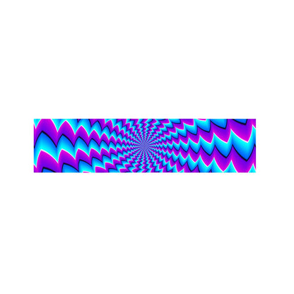 Blue Dizzy Moving Optical Illusion Bed Runner