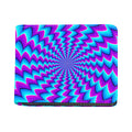 Blue Dizzy Moving Optical Illusion Bifold Wallet