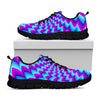 Blue Dizzy Moving Optical Illusion Black Running Shoes