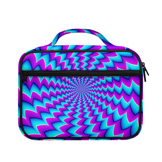 Blue Dizzy Moving Optical Illusion Briefcase Bible Bag