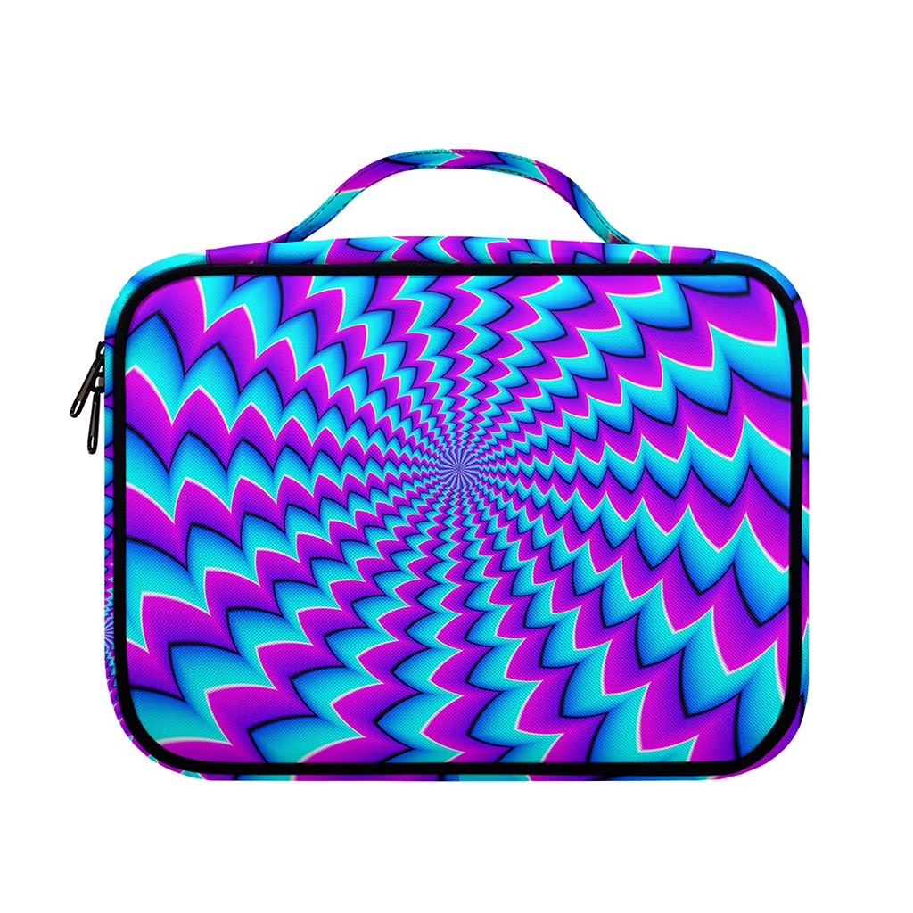 Blue Dizzy Moving Optical Illusion Briefcase Bible Bag