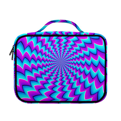 Blue Dizzy Moving Optical Illusion Briefcase Bible Bag