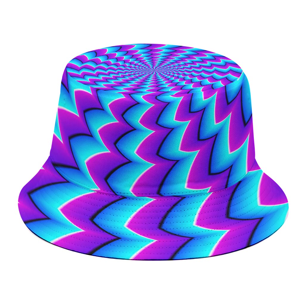 Blue Dizzy Moving Optical Illusion Bucket Hat