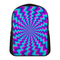 Blue Dizzy Moving Optical Illusion Casual Backpack